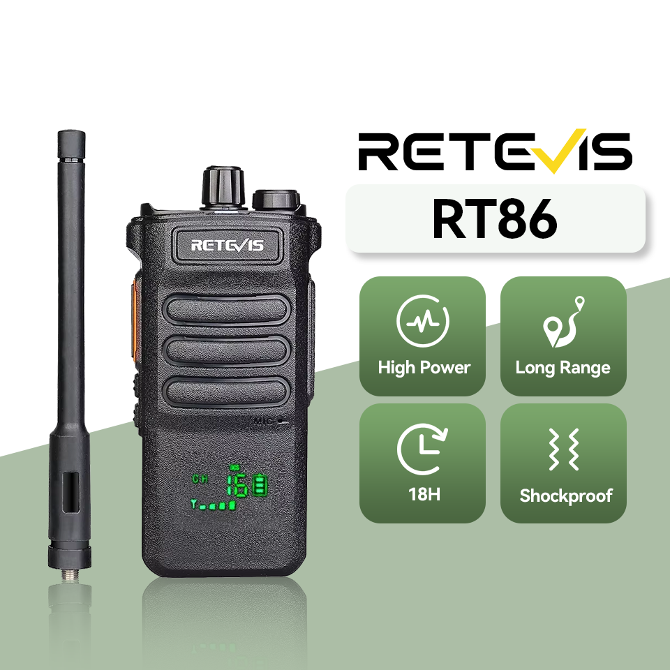 Retevis RT86 トランシーバープロフェッショナル双方向ラジオ長距離トランシーバー通信ラジオ屋外ビジネス用