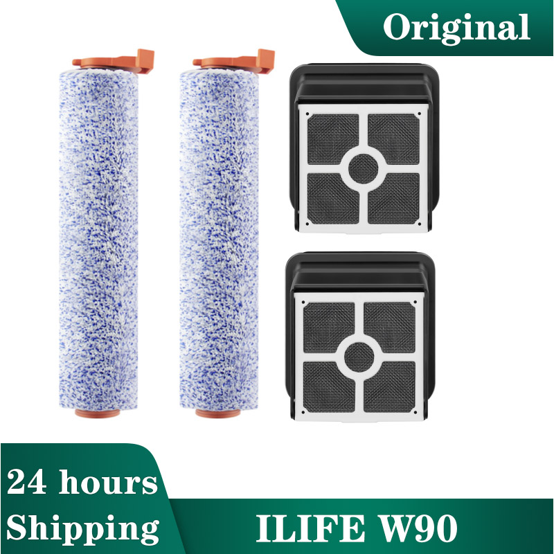 Originala ローラーブラシまたは HEPA フィルター ILIFE W90 コードレスワイヤレスドライクリーニングスマート洗濯モップ掃除機アクセサリー