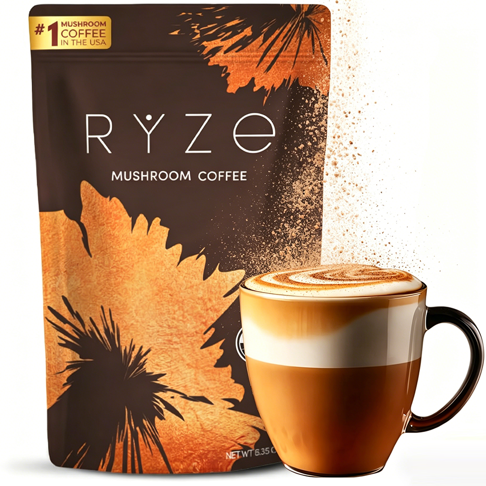 有機キノココーヒーパウダー 6 種類のアダプトジェニックキノコを配合した毎日のインスタントコーヒーでエネルギー集中、消化免疫力を向上