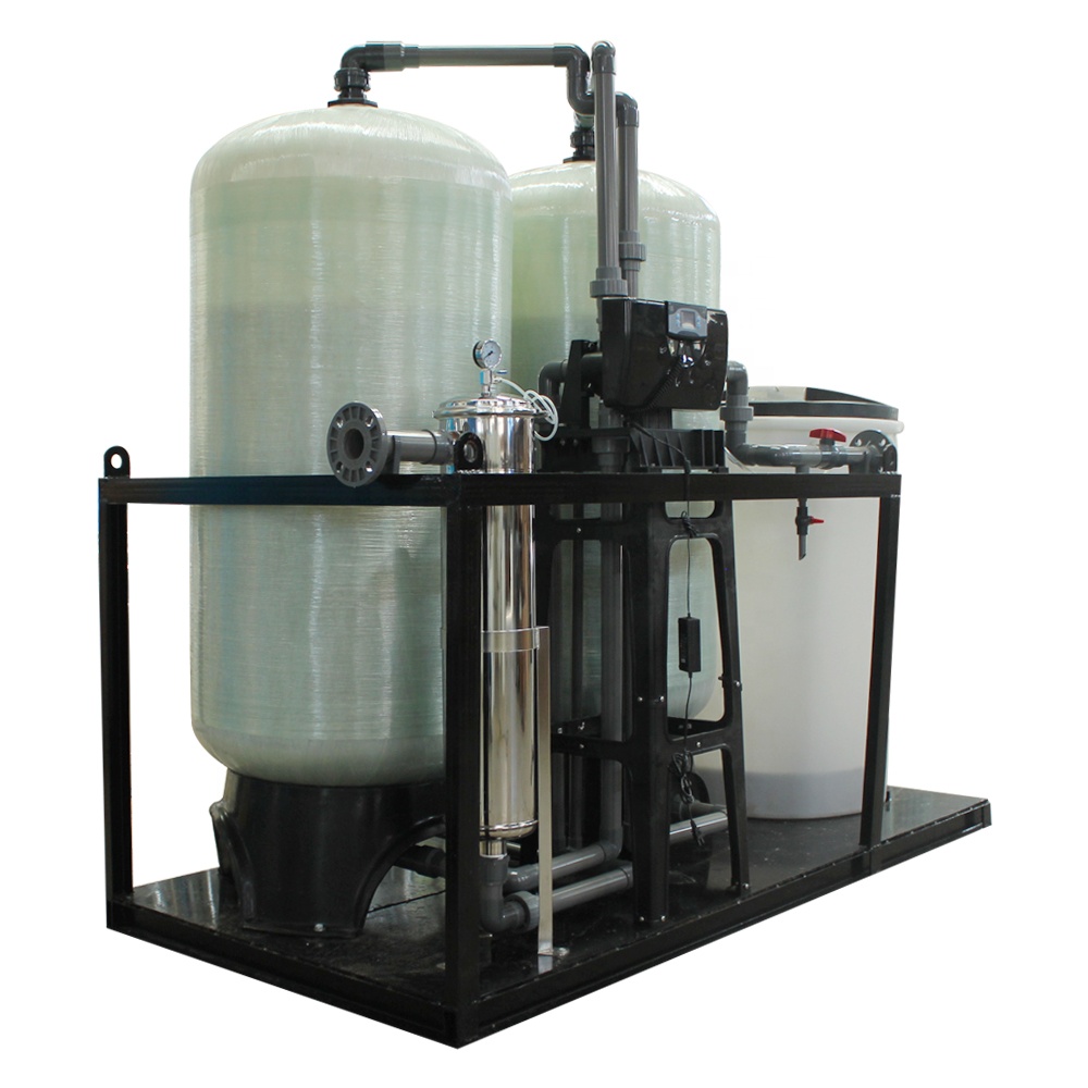 水の硬度を下げるツインタンク交互作動10m3/hr軟水器システム