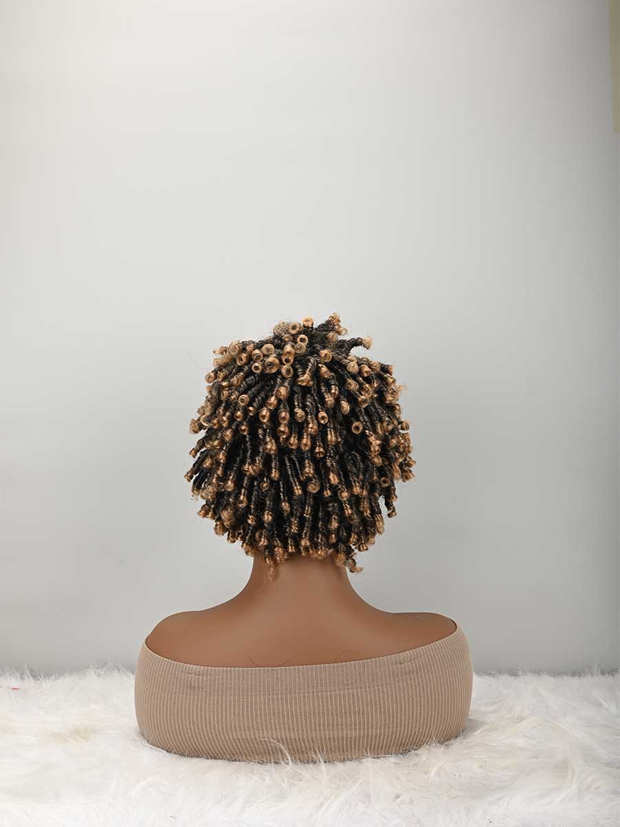 ドレッドヘアウィッグと男性アフロフェイク Locs ドレッドかつら耐熱ショート編組合成かつら女性のための