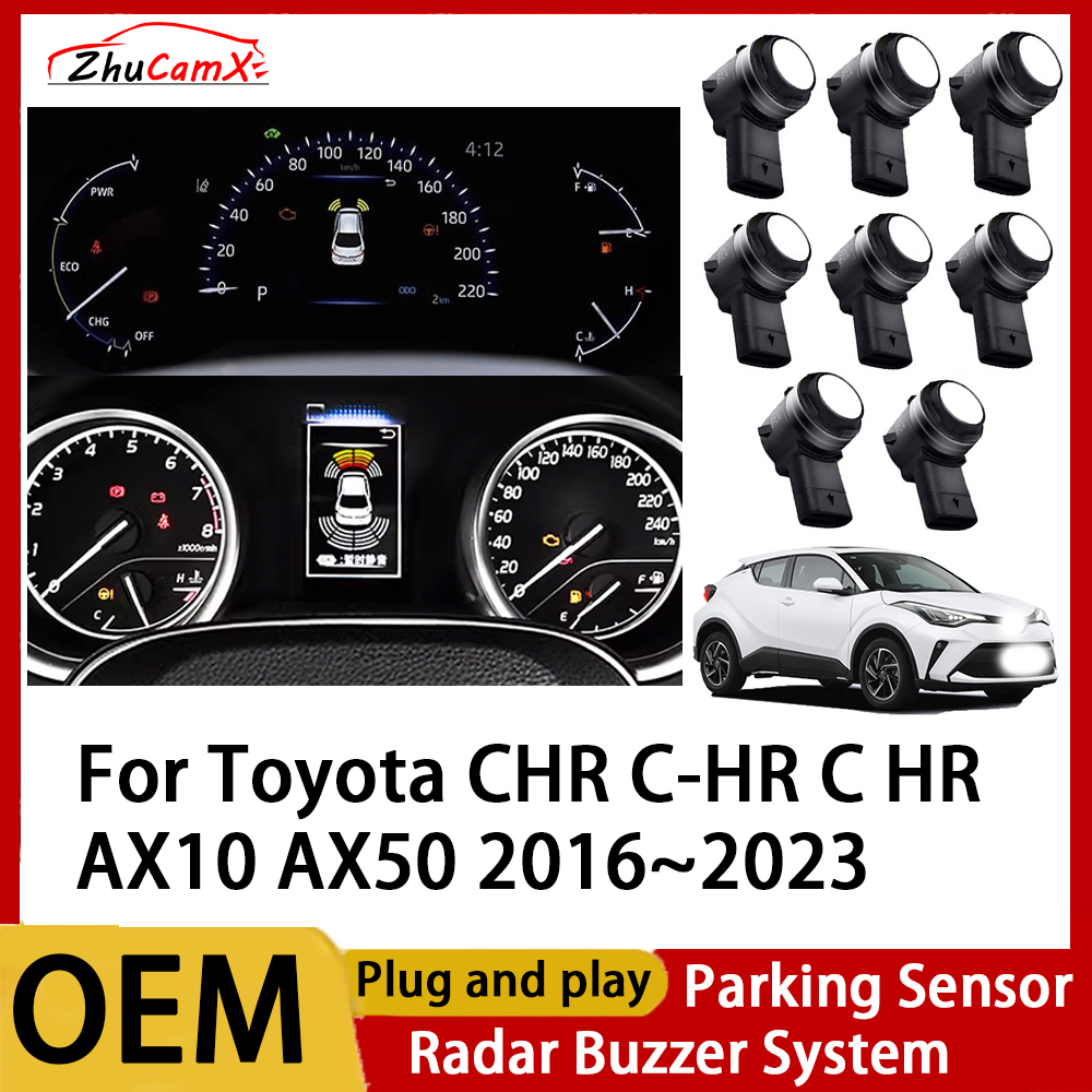 ZhuCamX フロントリアパーキングセンサー支援バックアップレーダーブザーシステム トヨタ CHR C-HR C HR AX10 AX50 2016~2023用