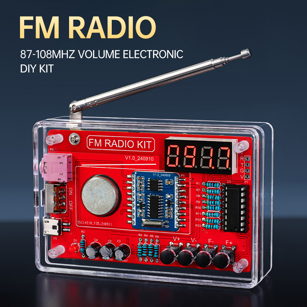 RDA5807 87-108MHz FM ラジオ DIY ラジオはんだ付けキット 学校教育や DIY 愛好家などに適しています。