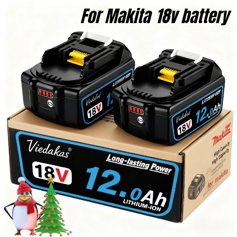 新しい 18V 12.0Ah 充電式バッテリー、マキタドリル DGA404 DTW700 DHR202 DJV182 DDF487 電動工具バッテリー、マキタバッテリー用