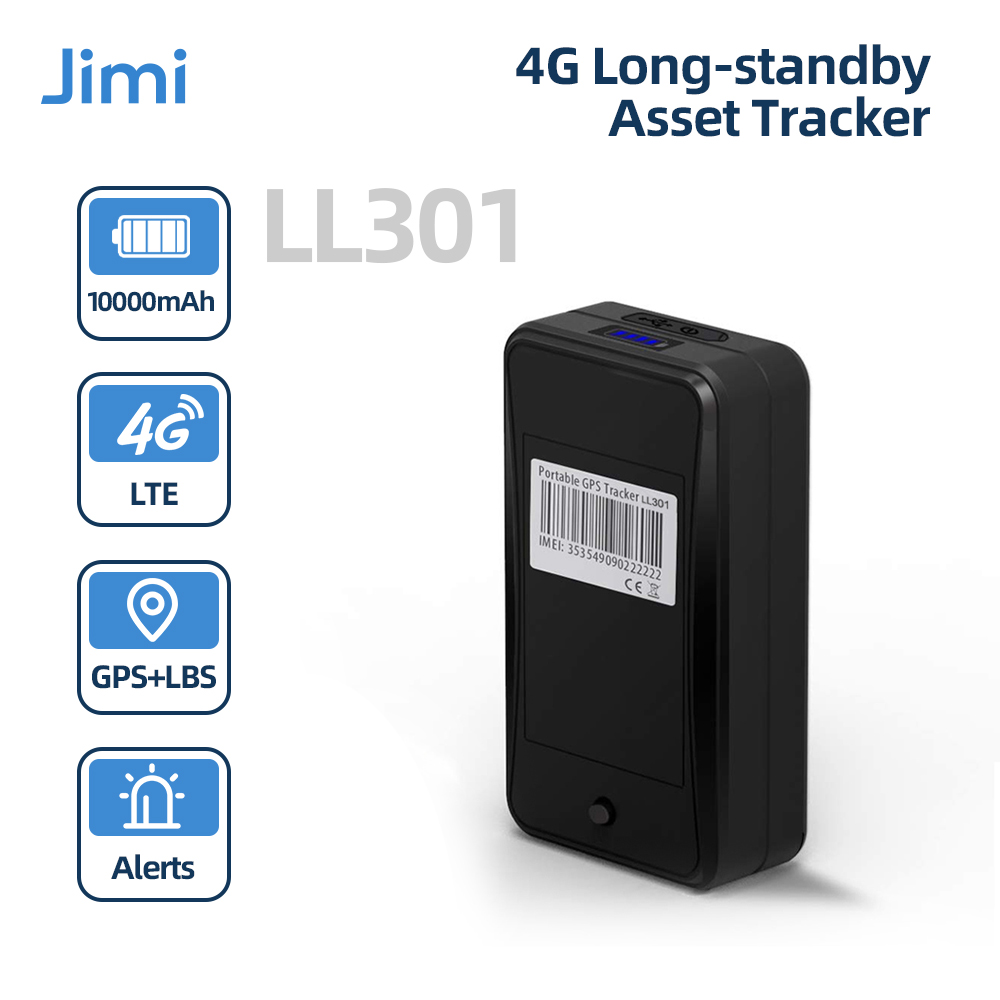 Jimi LL301 4G 磁気 GPS トラッカー 10000mAh バッテリー付きリアルタイム追跡複数のアラート資産ロケーター車モト無料アプリ