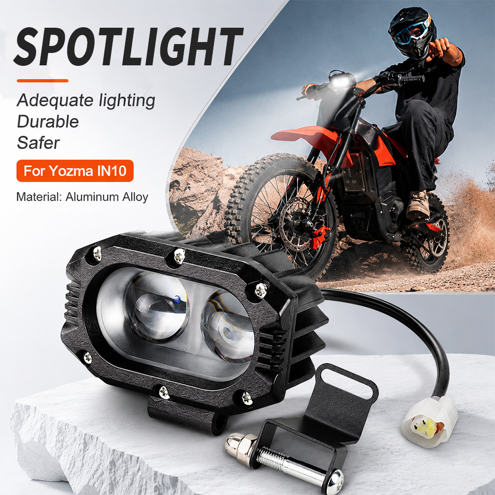 オートバイアクセサリー LED ヘッドライト Yozma IN10 ヘッドランプヘッドランプ電動ダートバイク E-バイク部分スポットライト耐久性のある照明