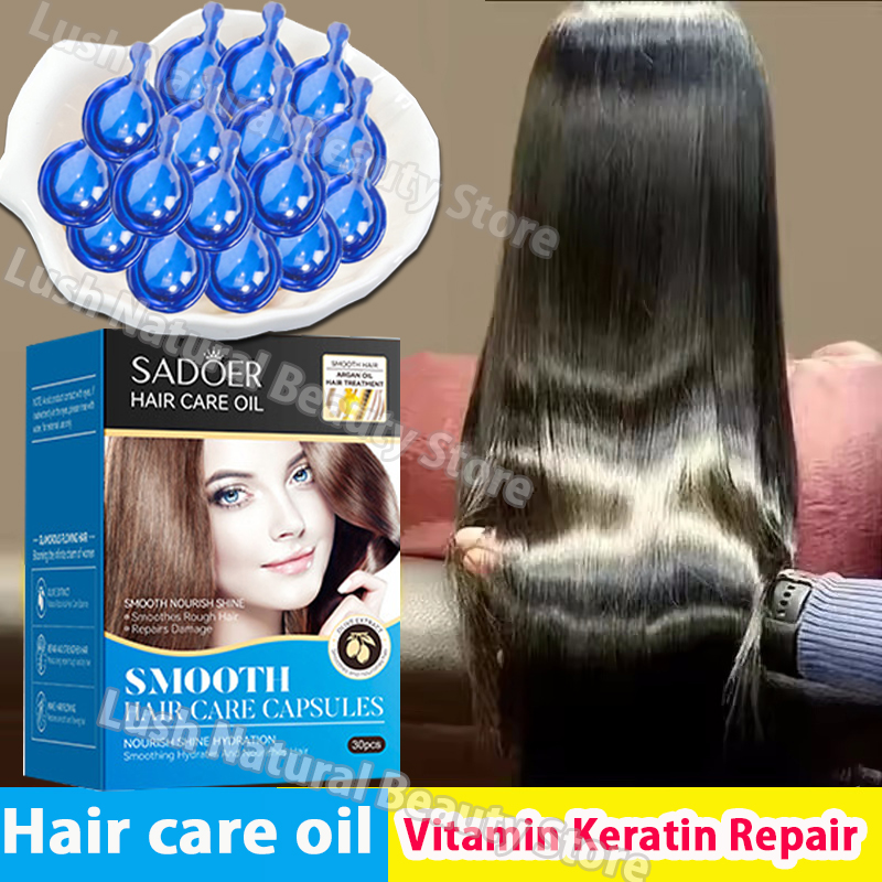 マジックヘアビタミンカプセルケラチンオイル高速復元髪ソフトスムーズ光沢のある深い保湿剤縮れ乾燥頭皮ヘアケア製品