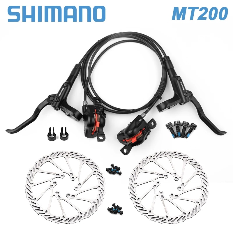 シマノ MTB 油圧ディスクブレーキ MT200 BR BL マウンテンバイク油圧ブレーキ 160 ミリメートルローター自転車キャリパーサイクリング部品
