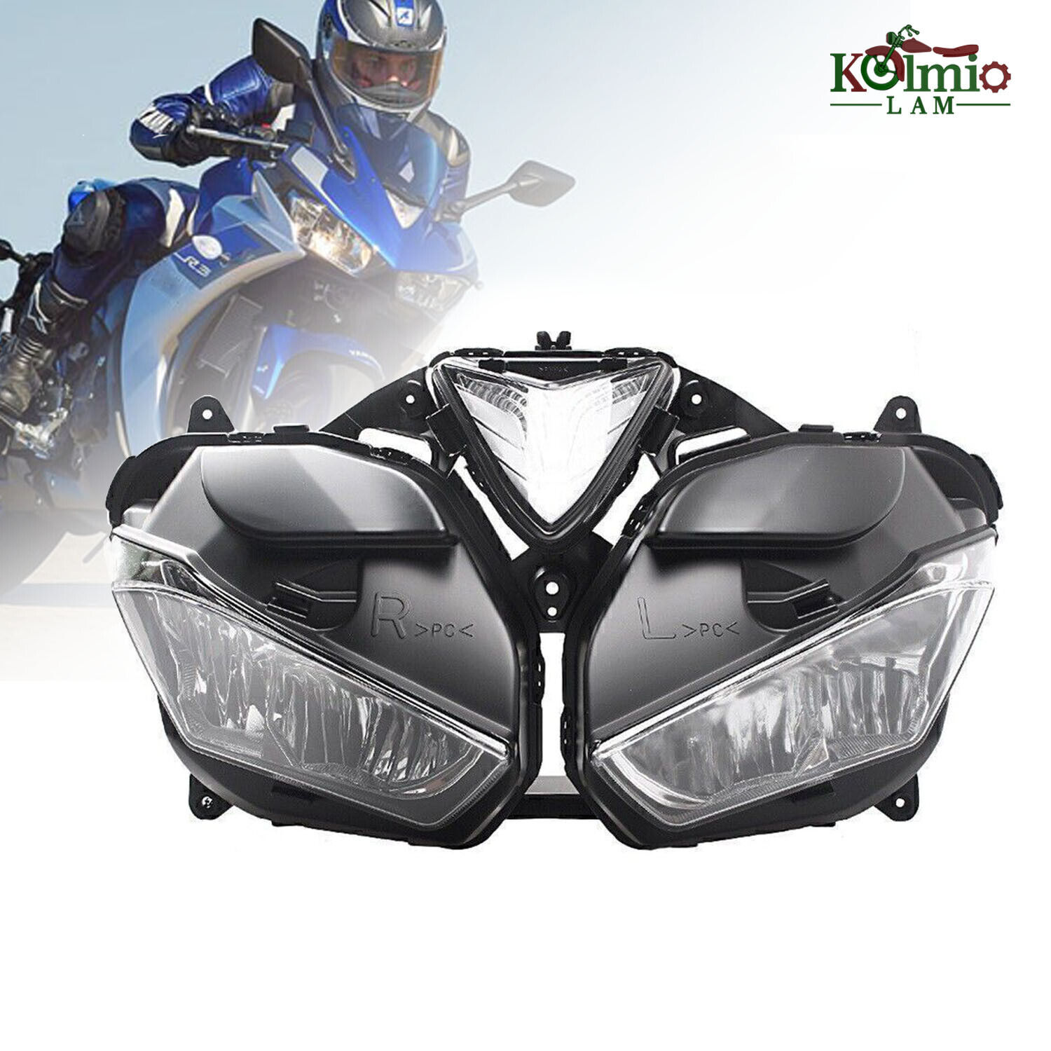 2013-2018 ヤマハ YZF-R25 YZF-R3 オートバイヘッドライトヘッドランプアセンブリ YZF R25 R3 2014 2015 2016 2017 ヘッドライトに適合