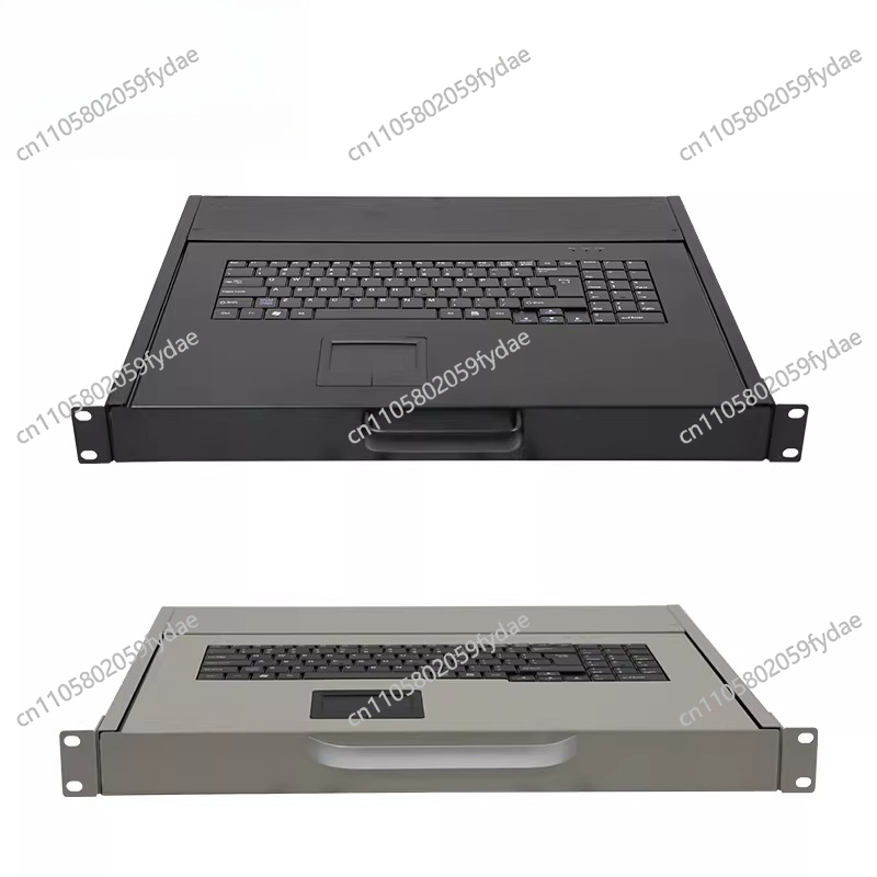 キャビネットキーボード引き出し 1u ラックマウント工業用タッチパッドマウストレイ引き出し式可動セルフロックレール 19 インチ伸縮式