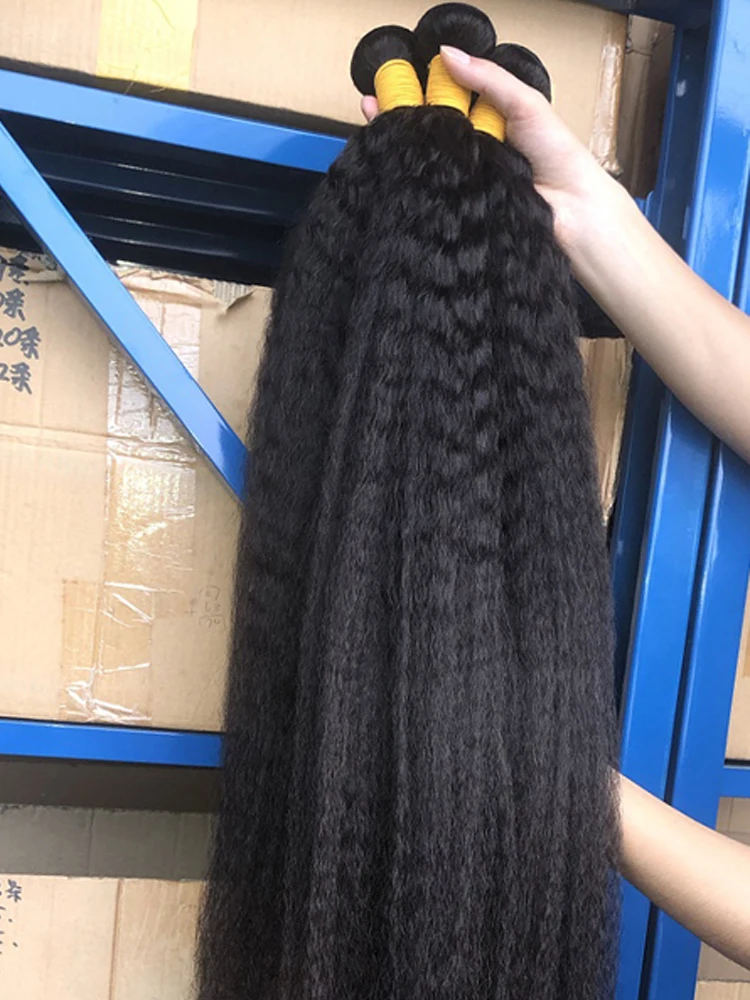 変態ストレート人毛バンドル 30 インチブラジリアンヘア織りバンドル焼き縫いヘアエクステンション 3 4 バンドルバージンヘア横糸