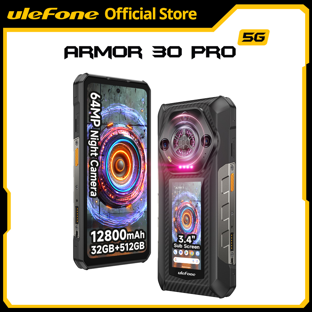 Ulefone Armor 30 Pro 5G 頑丈な電話 Android 14 スマートフォン 6.95 "120Hz 32GB 512GB 12800mAh ナイトカメラ 64MP NFC
