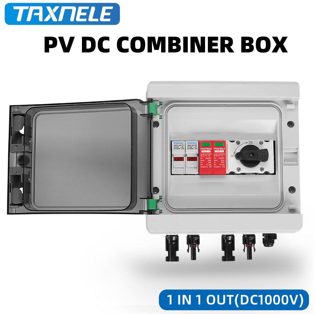 防水屋外表面実装 1-in-1-out 1000V IP65 太陽光発電サージ雷保護 DC 配電ボックスコンバイナボックス