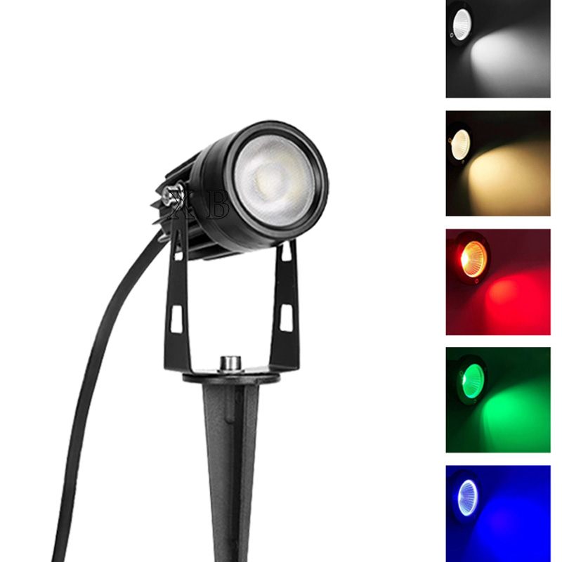 IP65 LED 芝生ランプ COB ライト DC12V AC110V 220V 屋外防水 IP65 経路ガーデンスポット電球 5 ワット 3 ワット装飾風景ライト