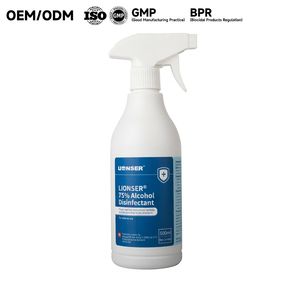 医療グレードエタノール75%スプレー500ml、カスタムロゴ入り液体アルコール表面洗浄・消毒剤