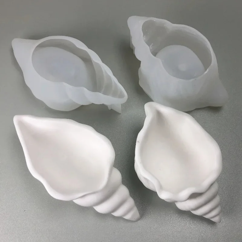 巻貝植木鉢シリコーン型コンクリート石膏樹脂型 DIY 貝殻 Secented キャンドルジャー型収納ボックス家の装飾クラフト