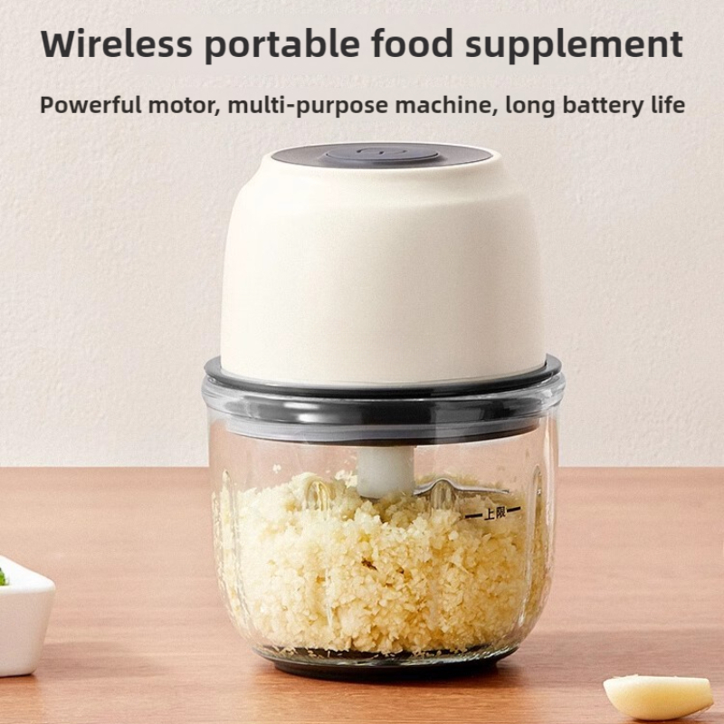 Electric Mini Wireless Garlic Chopper & Food Grinder - Portable Multi-function Meat Mincer, Baby Food Processor for Home Use