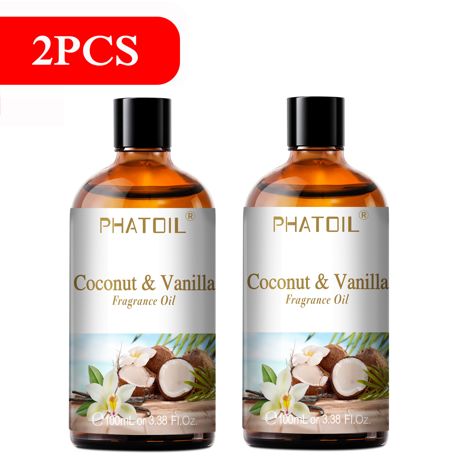 PHATOIL 2/3 個 100 ミリリットル フルーツ フレグランス オイル アロマセラピー ココナッツ用