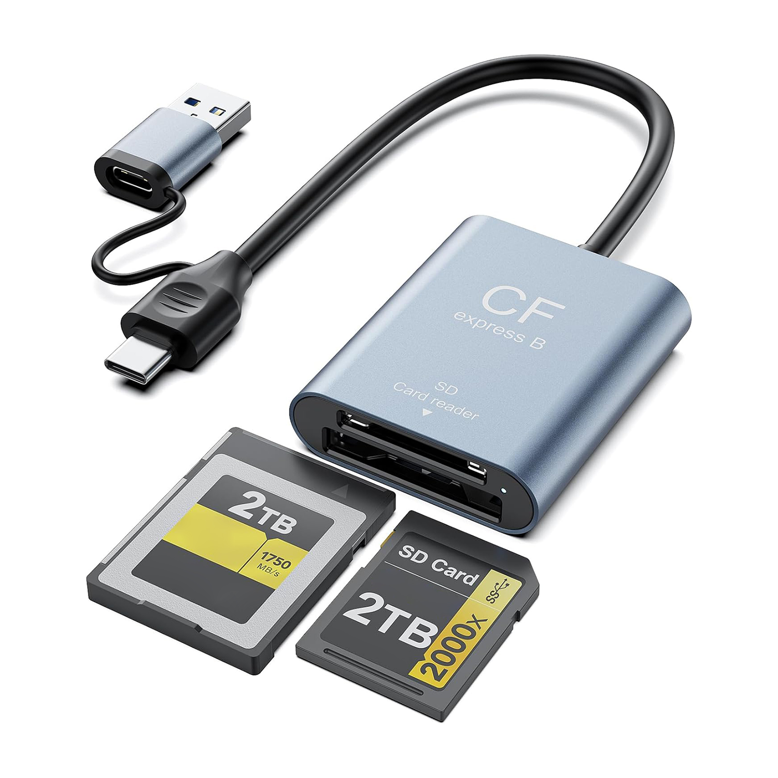 CFexpress タイプ B カードリーダー USB3.2 Gen2 10Gbps カードリーダーアダプター プラグアンドプレイ転送速度 Windows 用 CFexpress リーダー