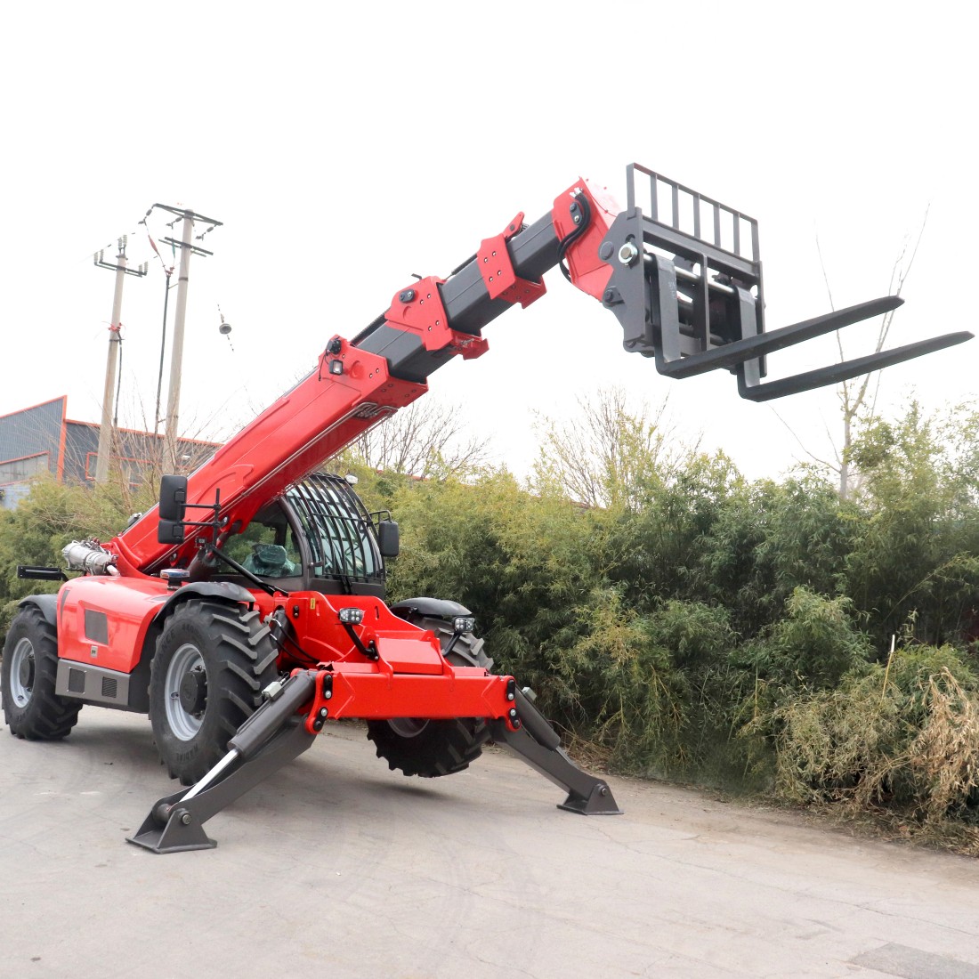 カスタマイズされたミニ小型伸縮フォークリフト 4 トン伸縮ブームフォークリフトコンパクト建設機械テレハンドラー伸縮 F