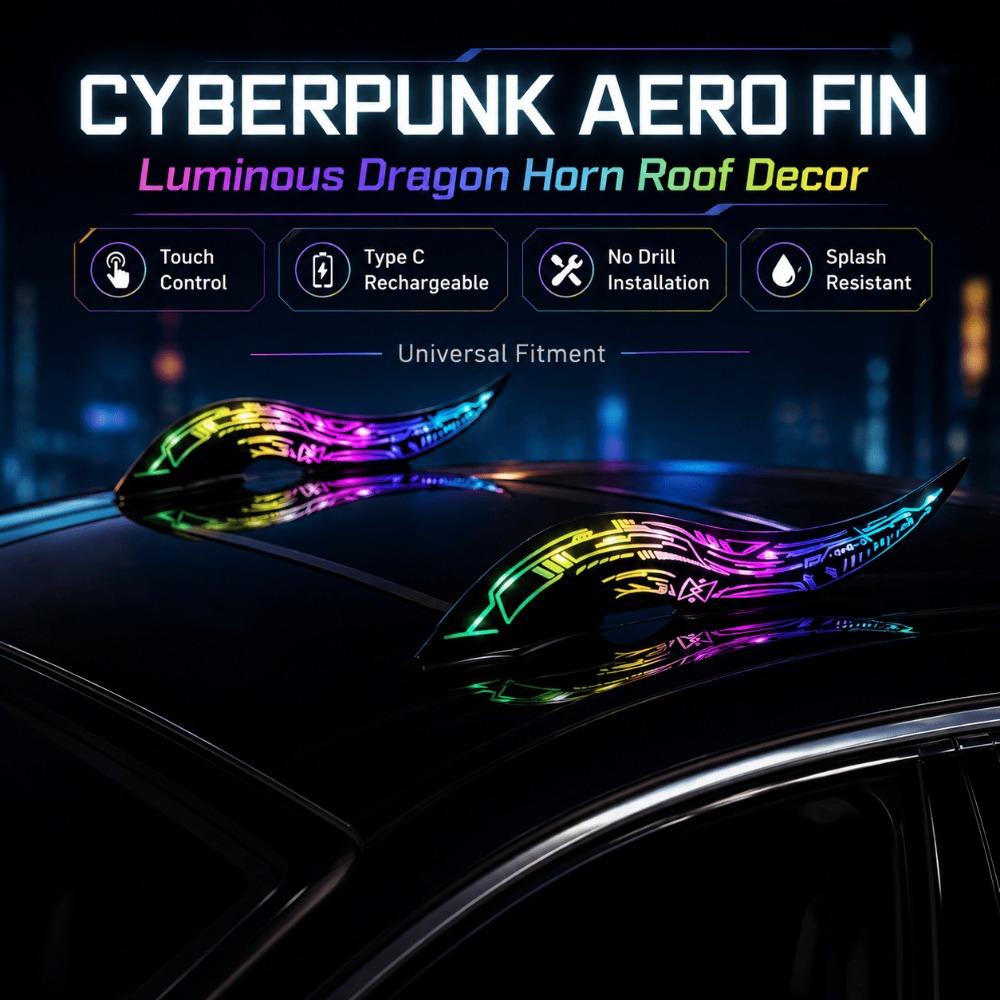 発光屋根渦フィンドラゴンホーン装飾ユニバーサル車両外装スタイリングエアロトリム 3D 自動屋根飾りアクセサリーキット