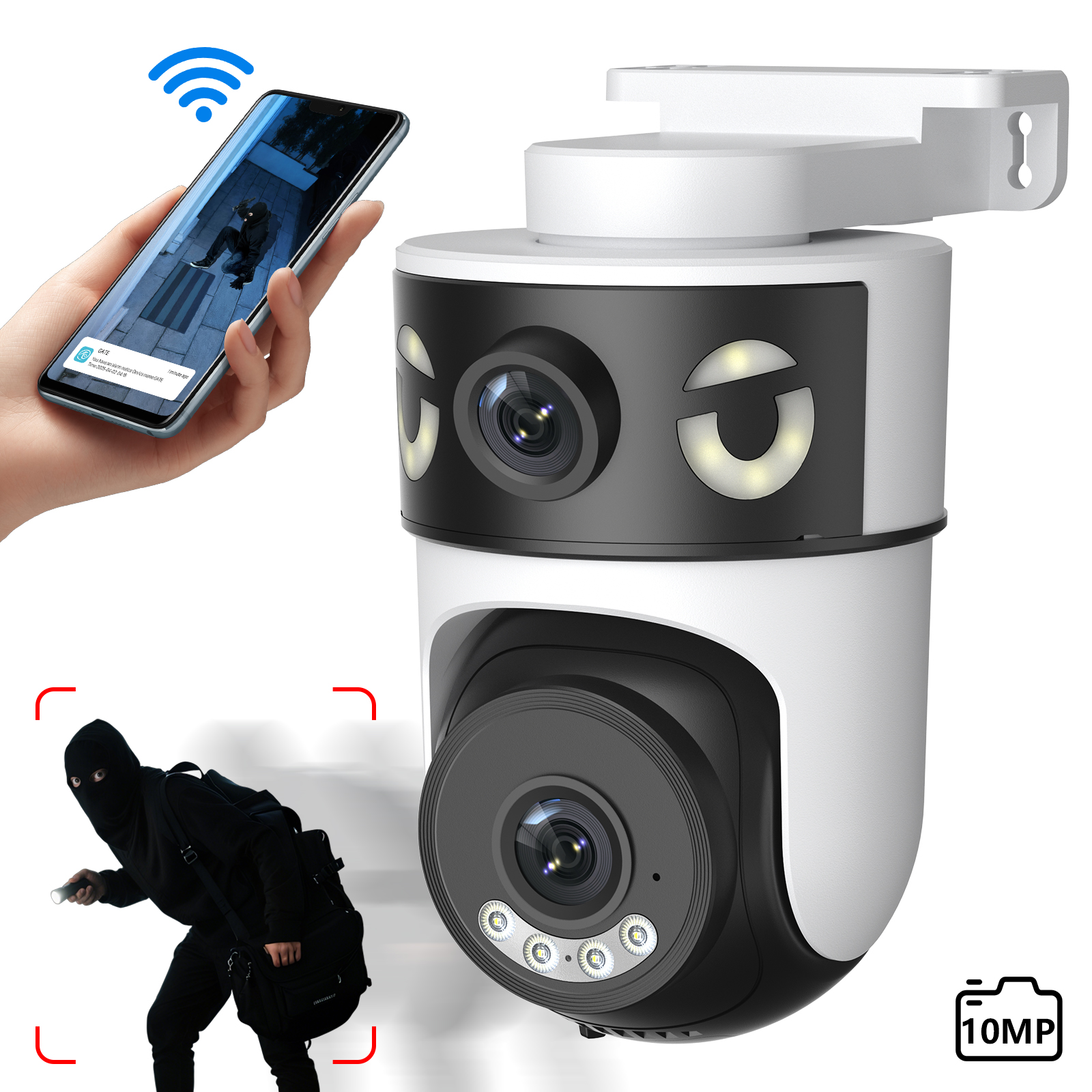 10MP PTZ IP カメラ 8MP 5K 屋外デュアルレンズデュアルスクリーン 5G WIFI カメラ AI 追跡セキュリティ保護 CCTV 監視カメラ