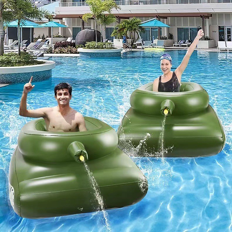 PVC インフレータブルタンク水スプレートラック水バトル水スプレーおもちゃプール水遊び水鉄砲フローティング行