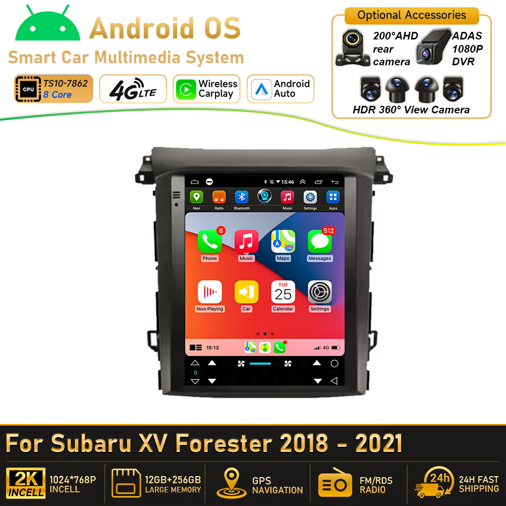 9.7 インチ Android 16 車 DVD スバル XV フォレスター 2018-2021 自動ラジオ Navigazione GPS マルチメディアビデオプレーヤーヘッドユニット DVD 5 グラム