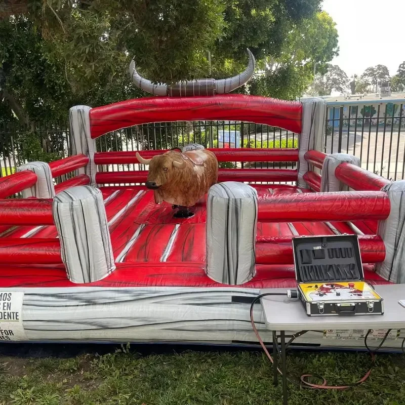 機械式ロデオブル遊園地マシン電動ロデオブル大人用ゲーム機械式雄牛乗馬