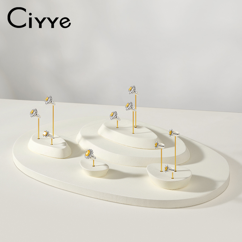 Ciyye ハイエンドジュエリーディスプレイスタンドリング収納ディスプレイスタンド専門カウンターディスプレイ棚ジュエリーアクセサリーディスプレイラック