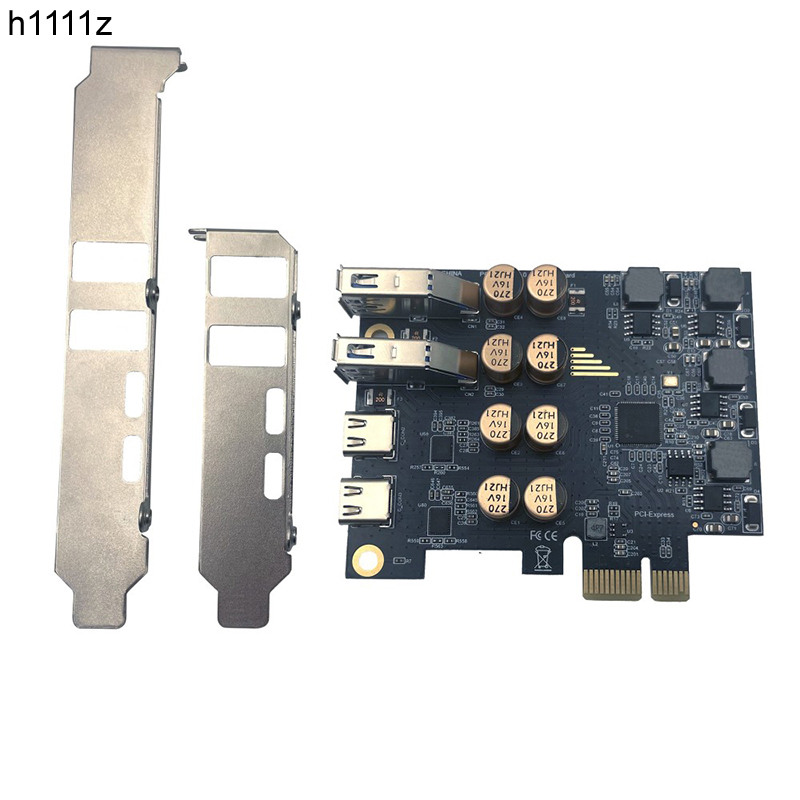 PCIE - USB 3.2 Gen1 5Gb拡張カード PCI Express X1 - 2ポートUSB3.2 GEN1 + 2ポートType C拡張アダプター コンピューターUSBコンバーター