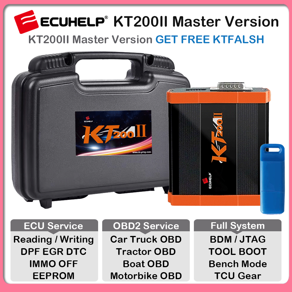 ECUHELP KT200 Gen2 KT200II OBD2 ECU プログラマーサポート ECU チップチューニング R/W ECU ベンチ/OBD/BOOT/BDM /Jtag モード
