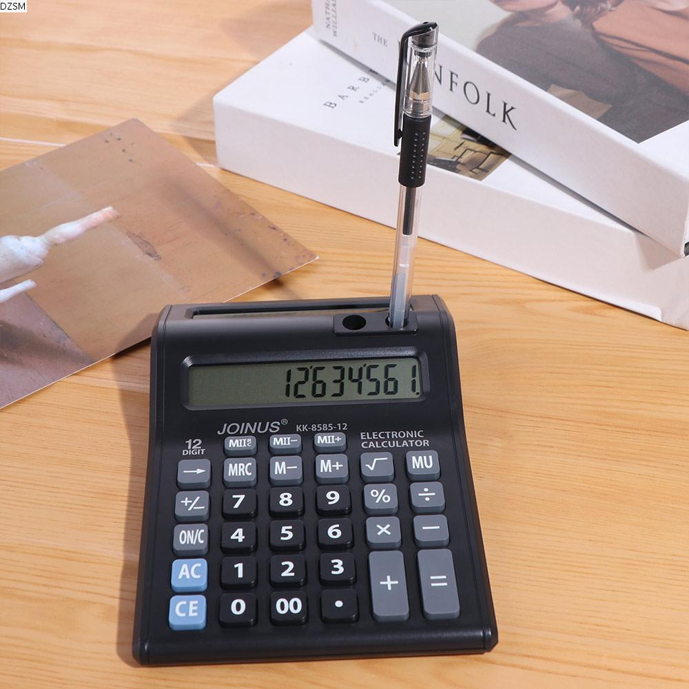 デュアルスクリーン 12 桁電卓文具大画面ディスプレイ財務電卓バッテリー駆動実用的