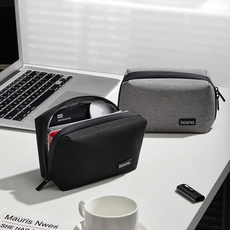 トラベルオーガナイザーバッグ充電器マウスグレーブラックデジタルケーブル収納袋Uディスク電話オフィスアクセサリーバッグOrganizadores