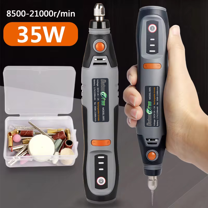 35 ワット USB コードレスロータリーツール Dremel DIY ミニドリル彫刻ペン電気 3 スピードミニワイヤレスドリルセット 8500r-21000r/分