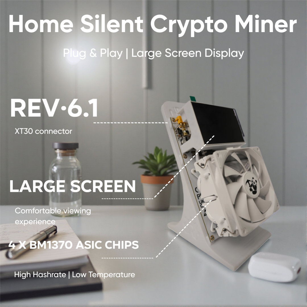 YYSLuping Mini Home Miner 3.5-inch Big Screen High Hashrate Low Noise Crypto ASIC Mining Machine