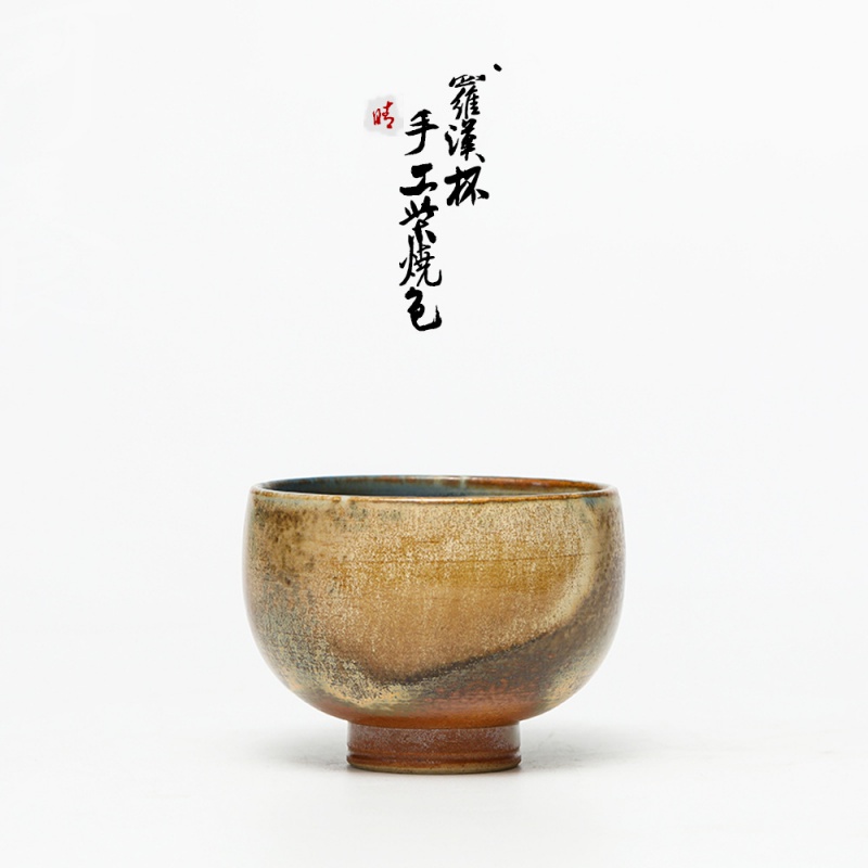 ★景徳鎮手作り薪アンティーク窯焼き湯呑 羅漢マスターカップ 釉薬対応 湯呑み ティーカップ