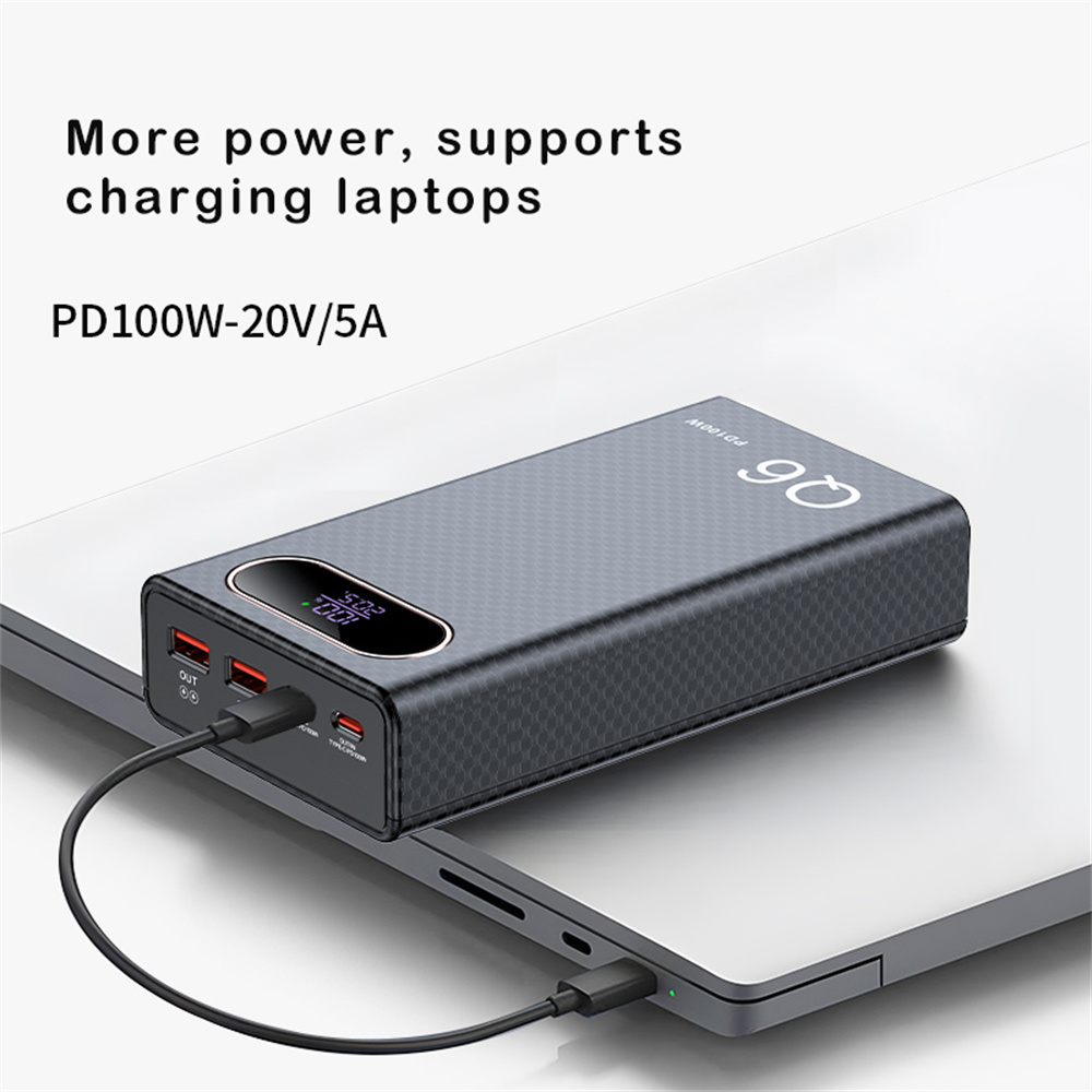 DIY 6 個 21700 バッテリーパワーバンクケース Q6 PD 100 ワット 20 V 5A 取り外し可能なラップトップ充電外部電源