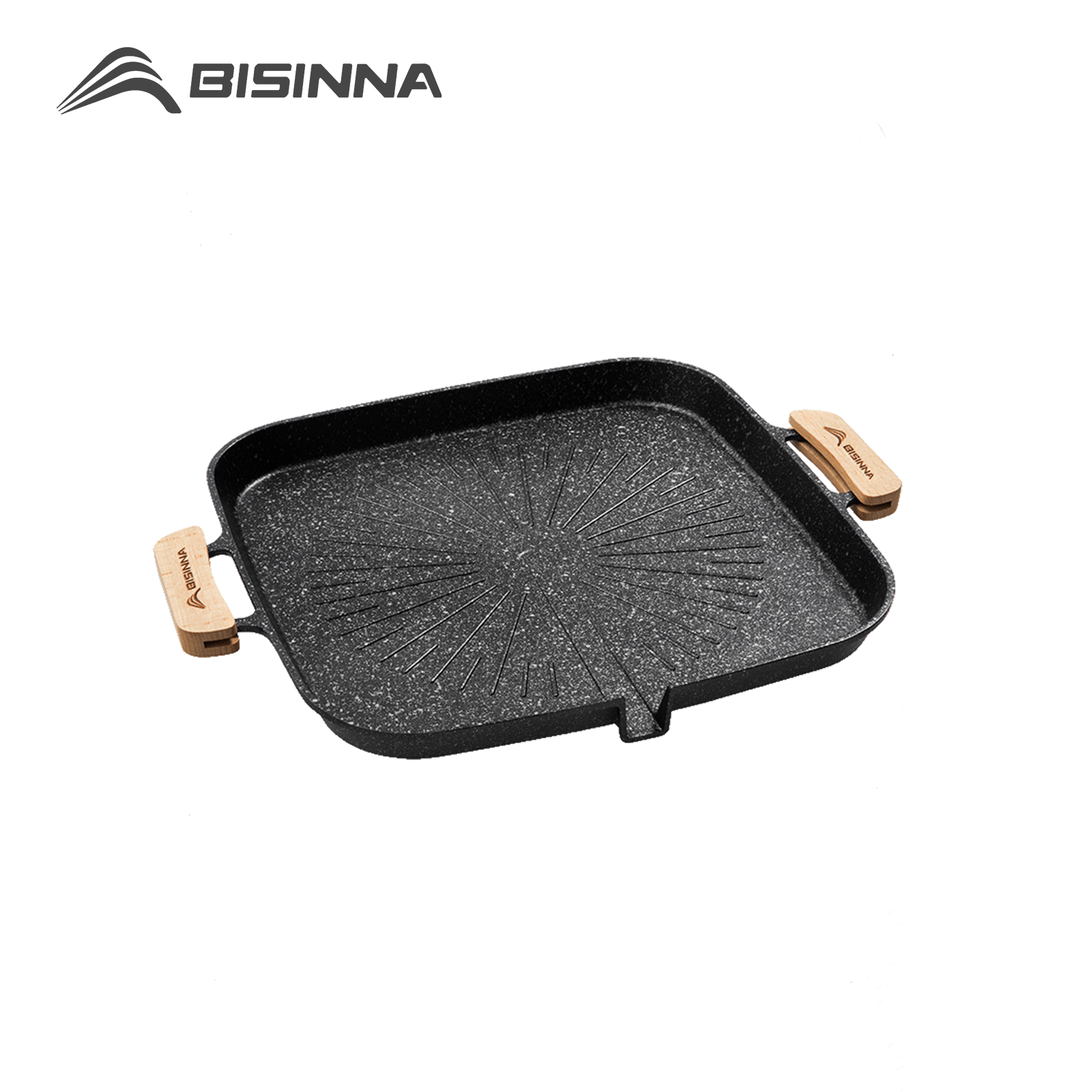 BISINNA スクエアバーベキューグリルパンノンスティックコンロバーベキュートレイ韓国焙煎グリルプレートアウトドアキャンプ用品
