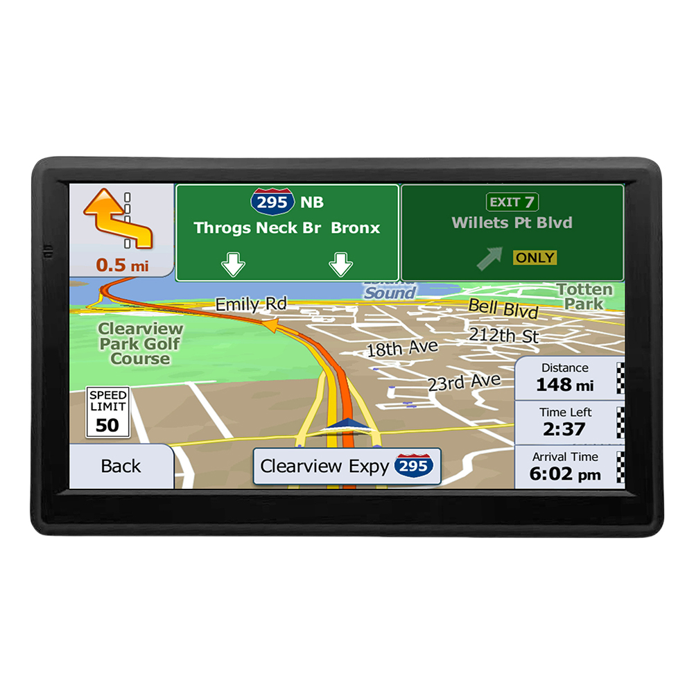 7 インチ HD GPS デバイス FM トランスミッター HD TFT タッチ スクリーン車両 GPS ナビゲーター 256 メガバイト 8 グラムポータブル自動衛星 GPS ナビゲーション