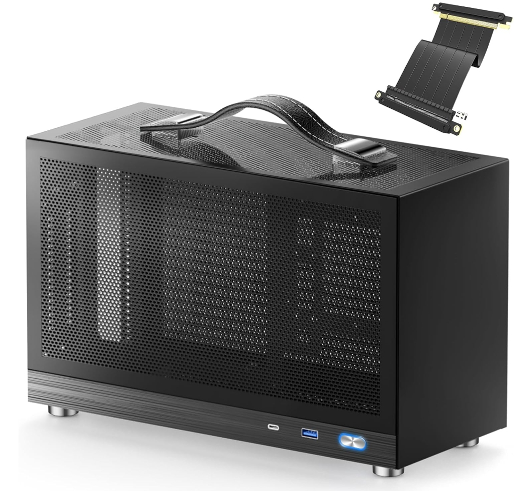 Shiny Snake S300 8.1L MESH ITX シャーシ - PCI-e ライザー ケーブル付属、305mm GPU、60mm ラジエーターをサポート、U3 バージョン