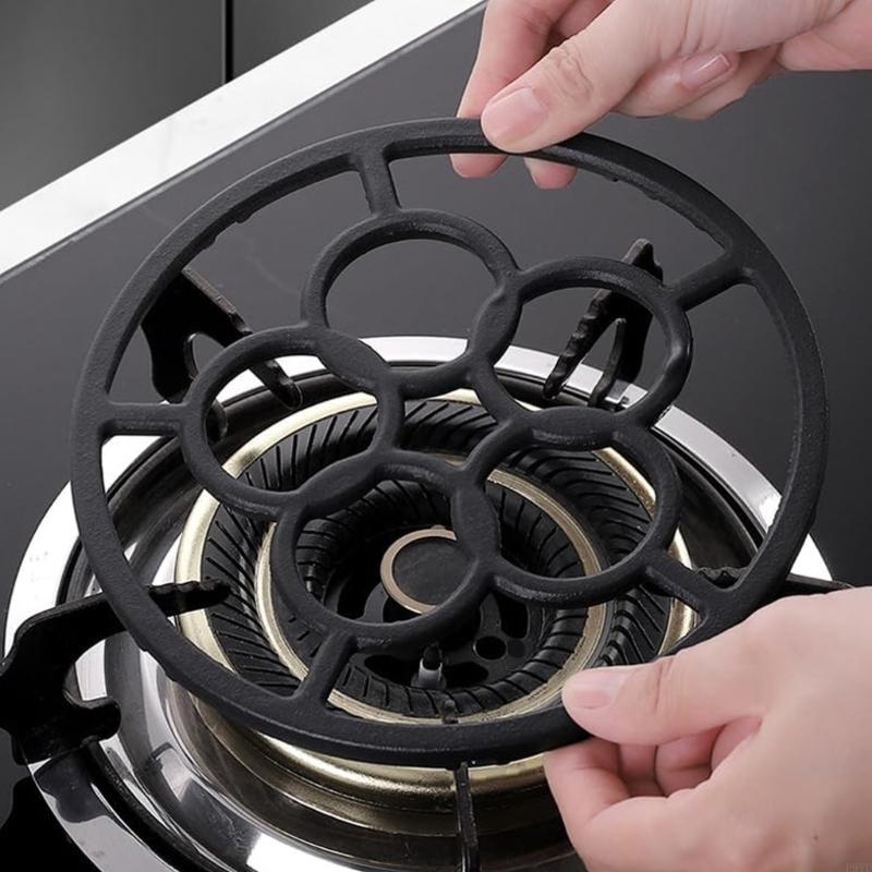 キッチン中華鍋サポートリング 18.2 センチメートル鉄調理器具スタビライザーガスコンロパンホルダー