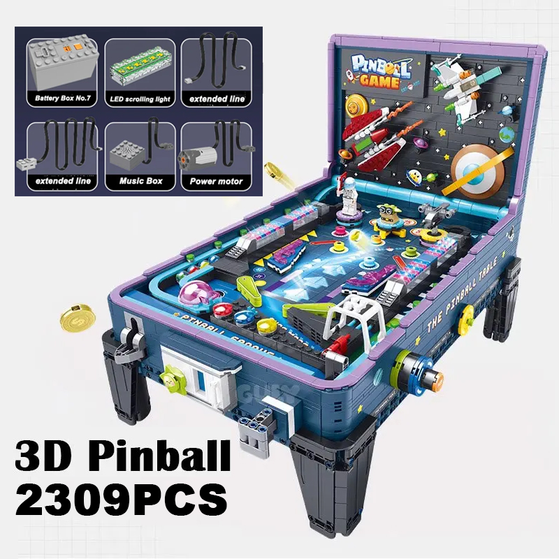 2309 個クリエイティブ 3D ピンボールゲーム囲碁ビルディングブロック LED ライト音楽アーケードゲーム組み立てるレンガのおもちゃギフト大人のティーンエイジャーのため