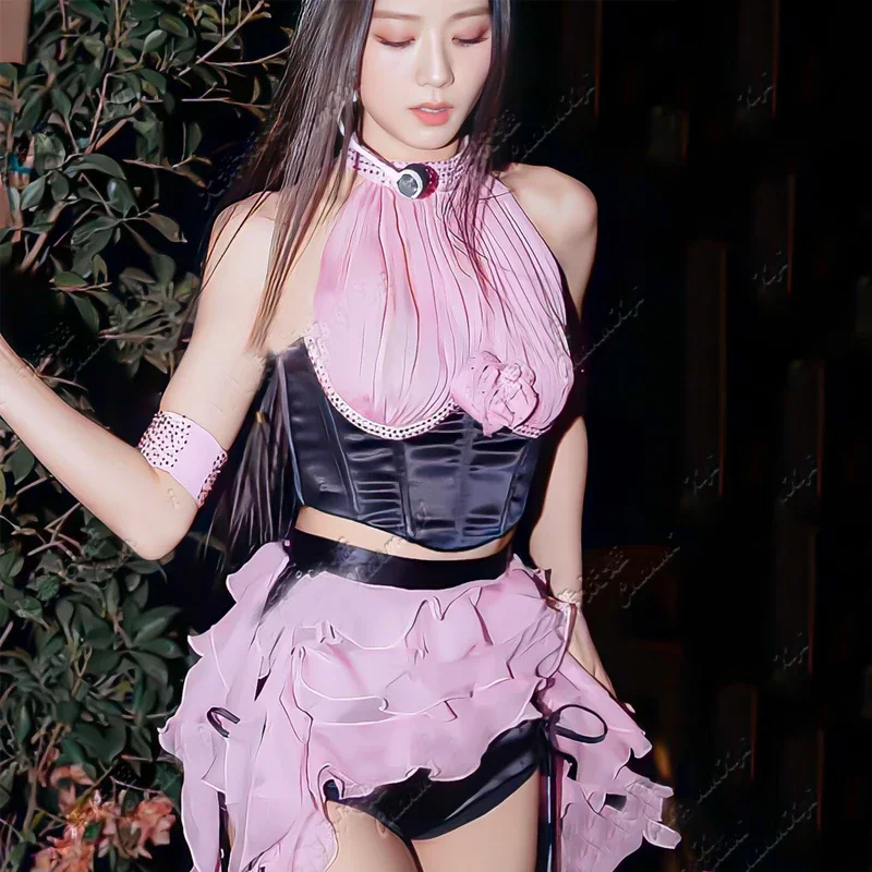 女性グループ Kpop 衣装歌手ジャズダンス衣装ナイトクラブ Dj Ds ゴーゴー着用ポールダンス服ステージレイブ服 DWY9301