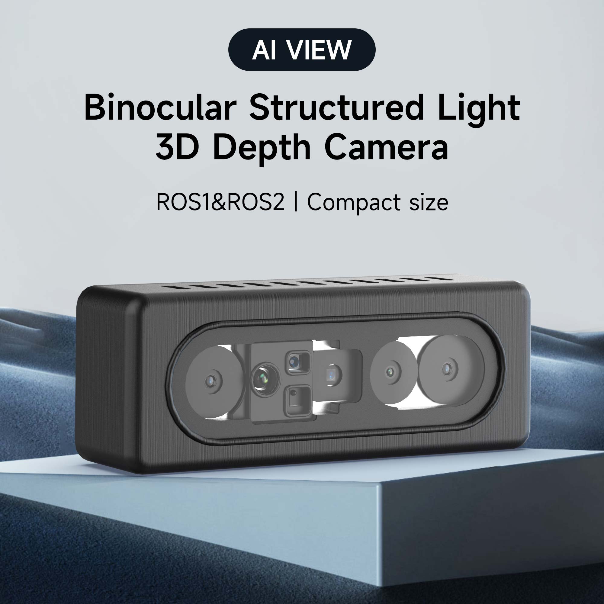 AI ビュー深度カメラ双眼構造化光 3D カメラ測定範囲 2.5 メートル ROS ロボット視覚認識小型サイズ