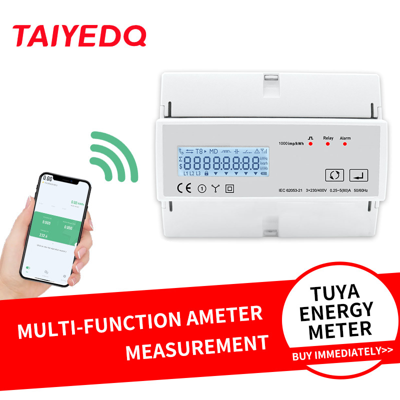 WIFI スマート TUYA 3P 2 線式エネルギーメーター 3*230V 50/60Hz タイマー消費電力モニター kWh メーター電力計 TAC7321C