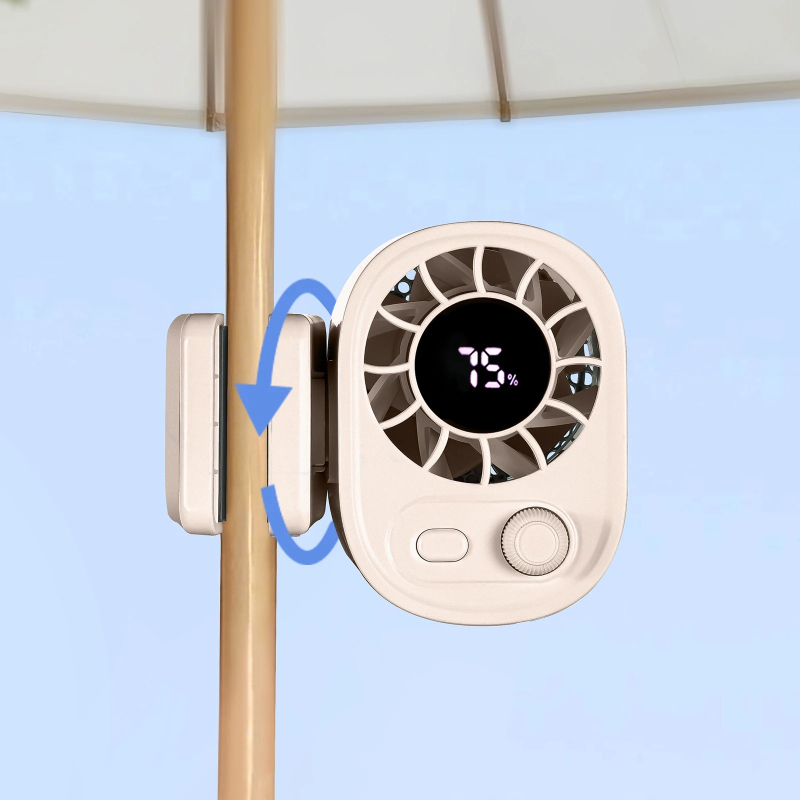 ポータブルクリップオンファン 100 スピード USB 充電式冷却ファン、360 度回転可能な屋外傘ウエストクリップファンミニデスクトップファン