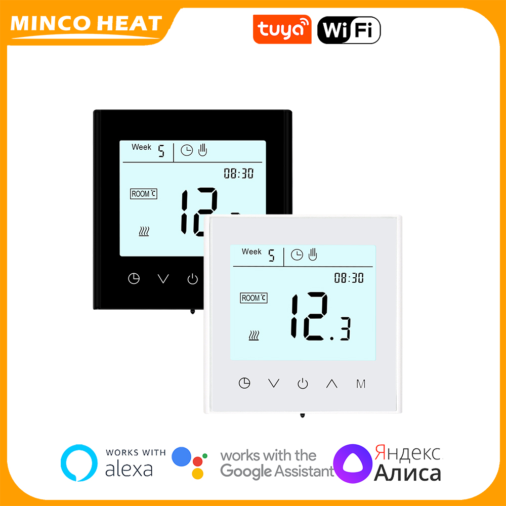 Minco Heat MK100 AC95 〜 240V 50 〜 60HZ 3A/16A スマート Tuya Wifi サーモスタット電気床暖房/給湯/ガスボイラー用