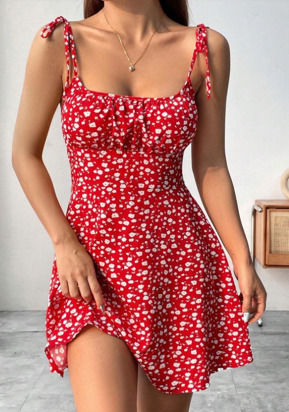 新しい女性夏花柄スパゲッティストラップセクシードレス、ミニドレス、ビーチドレス、婦人服、ショートドレス、服、サンドレス