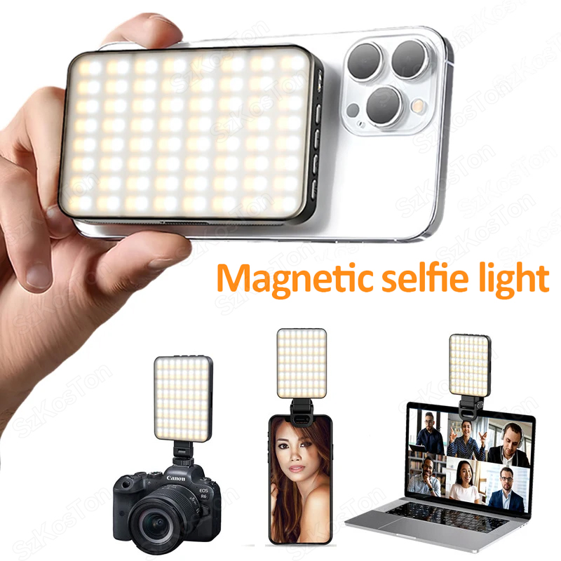 磁気ミニ LED リングライト Selfie ライト iPhone 17 16 15 Pro/15 Pro Max/14 Pro/14 Pro Max/13 Pro/Pro Max ストリーミング用